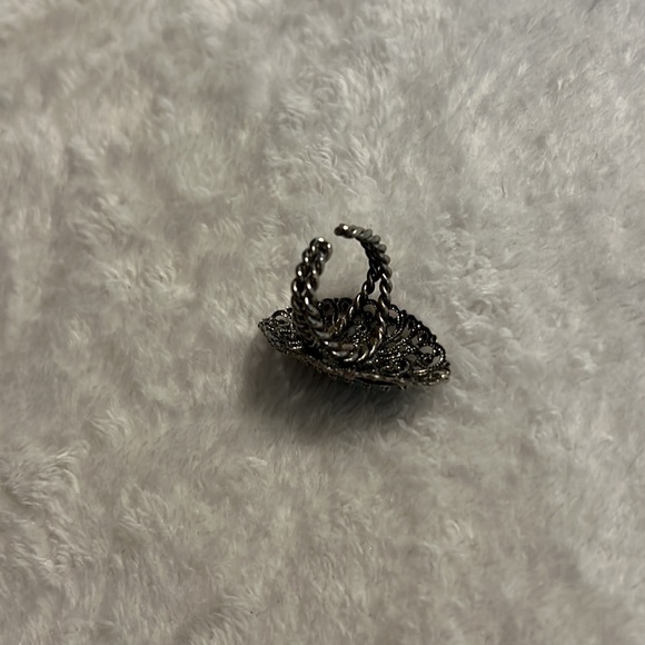 Western Germany Turquoise Colored Filigree Ring - Picture 5 of 9